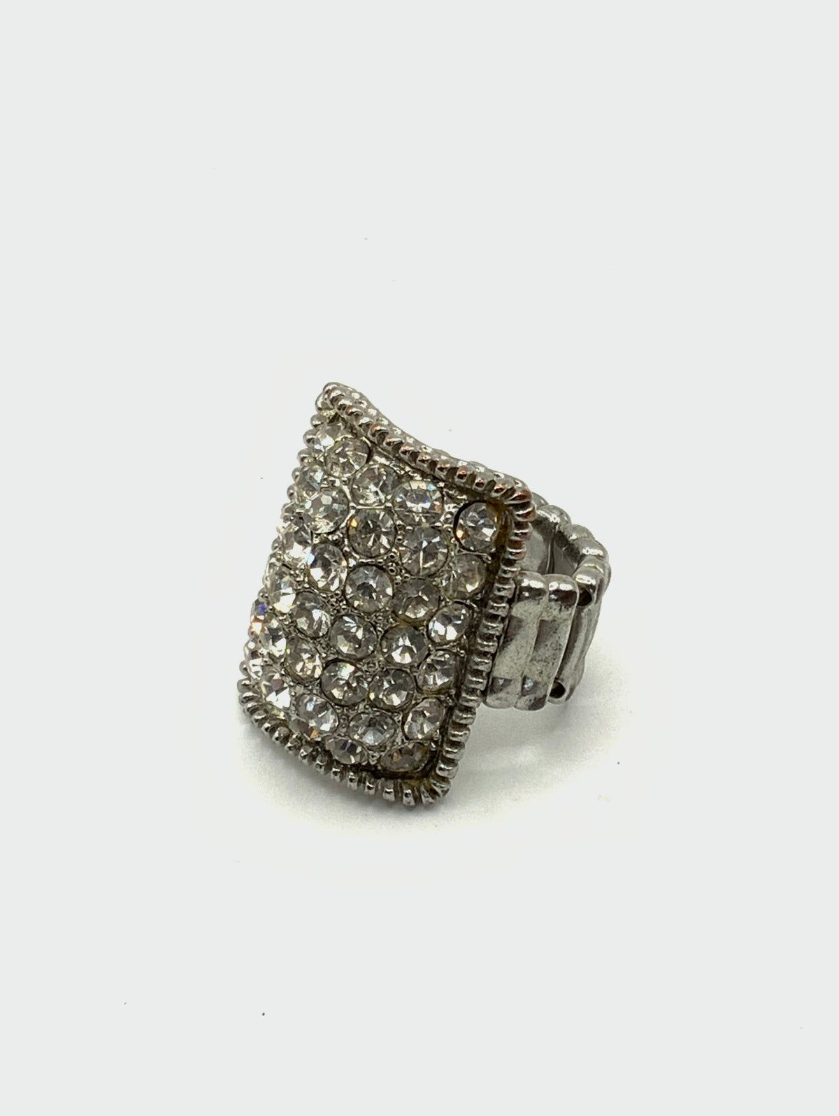 Large Faux Diamond Cluster Dress Ring