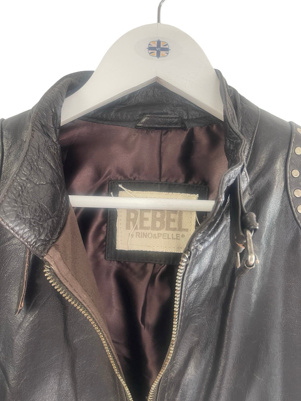 Rebel Rino and Pelle Brown Leather Jacket