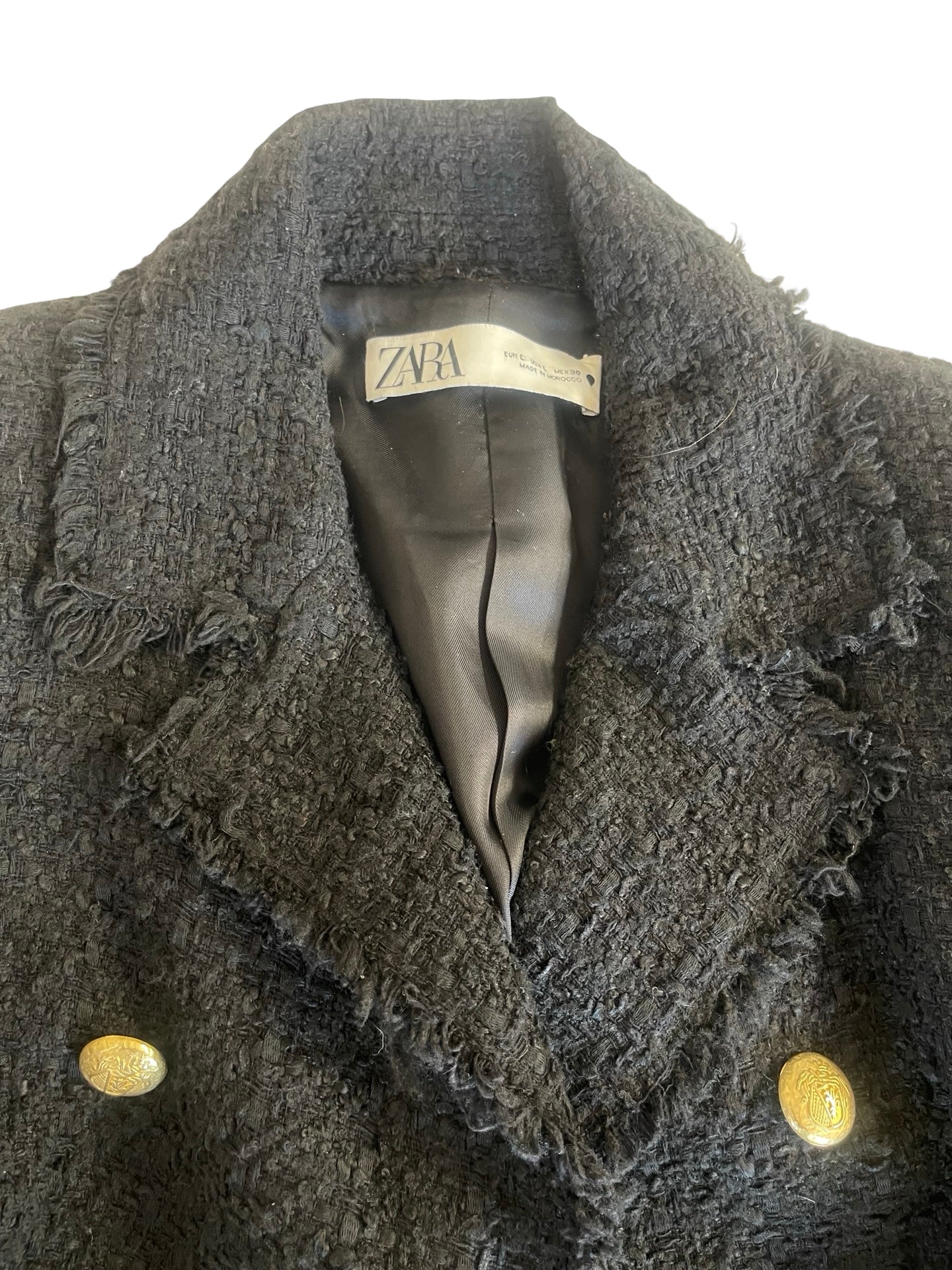 Zara Light Boucle Style Coat