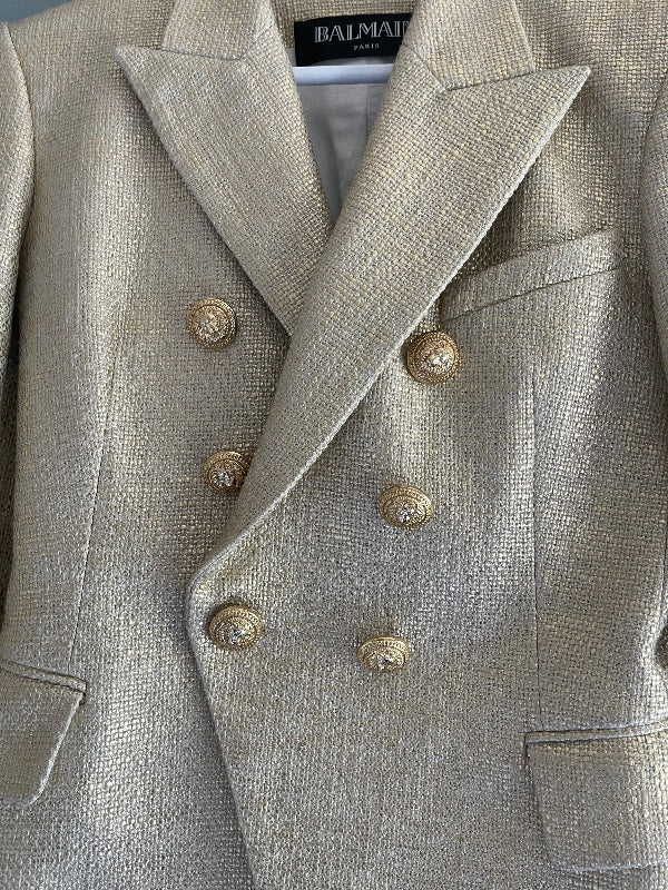 Balmain Gold Jacket Gold Hardware