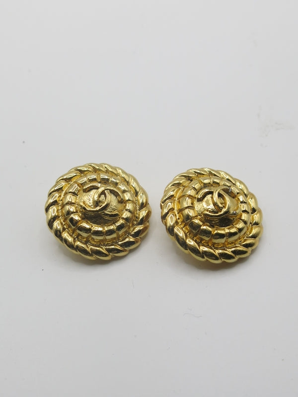 Chanel CC Clip On Earrings