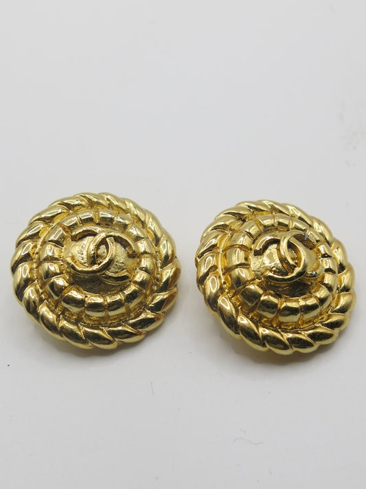Chanel CC Clip On Earrings