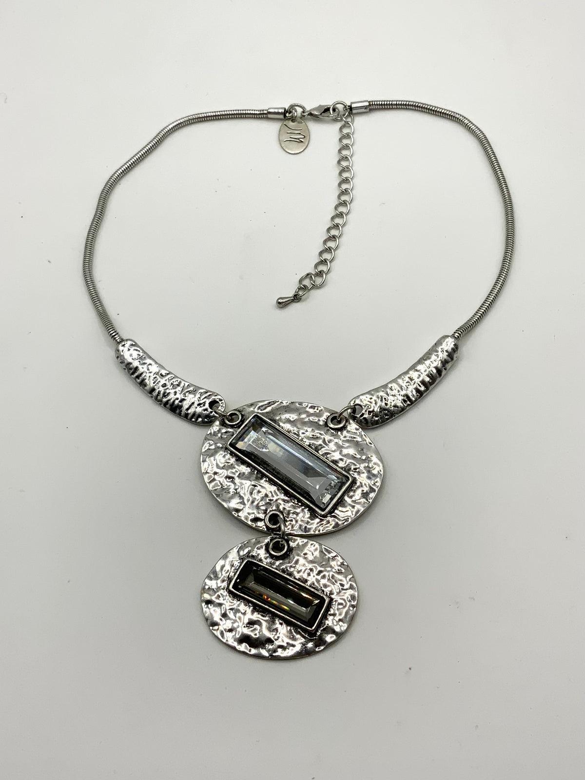 Magdalene Silver Drop Choker Necklace
