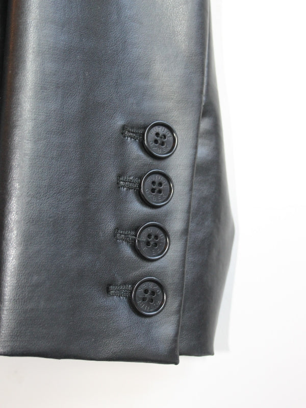 Future Ozbek Faux Leather Jacket Black
