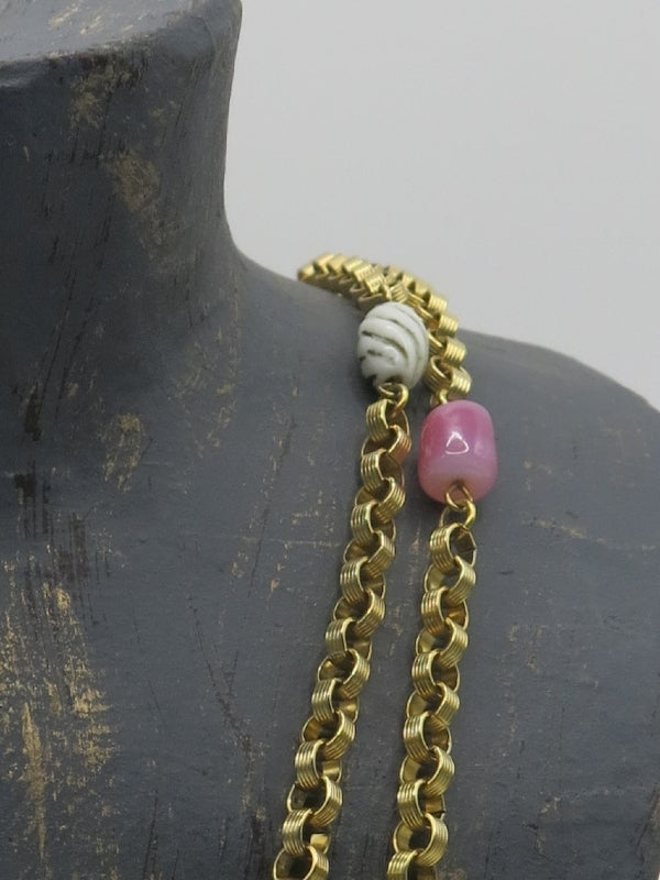 Glass and Lucite Beaded Vintage Necklace