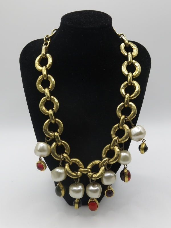 French Vintage Choker Charm Necklace