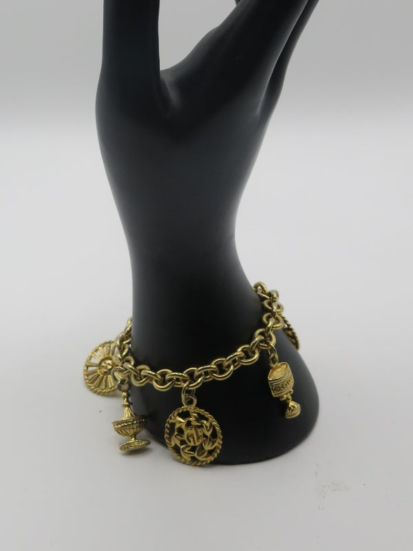 Guy Laroche Signed Charm Bracelet