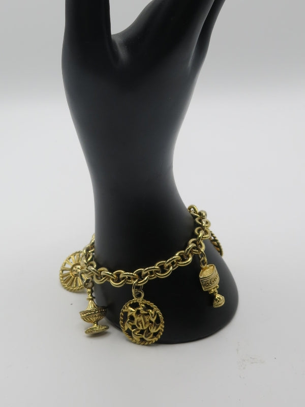 Guy Laroche Signed Charm Bracelet