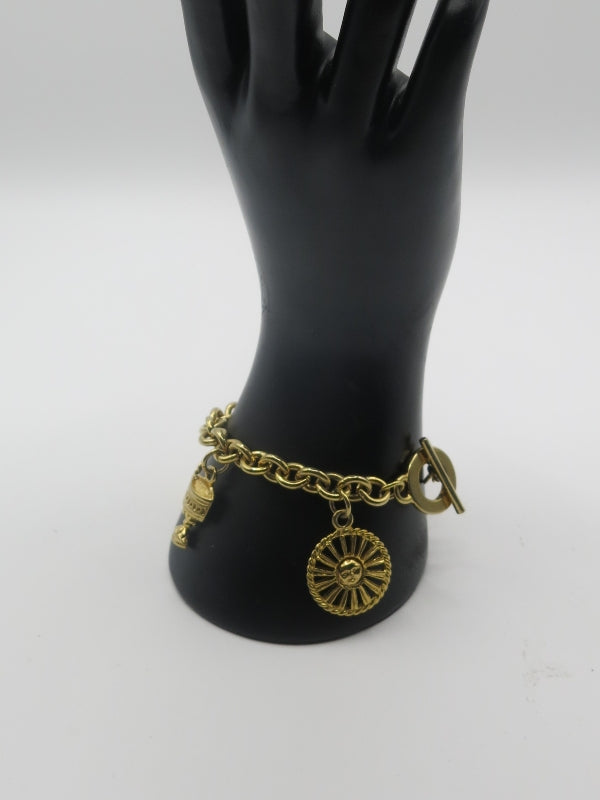 Guy Laroche Signed Charm Bracelet