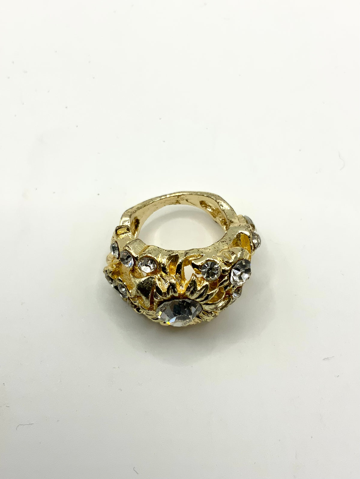 Large Faux Diamond Dress Ring