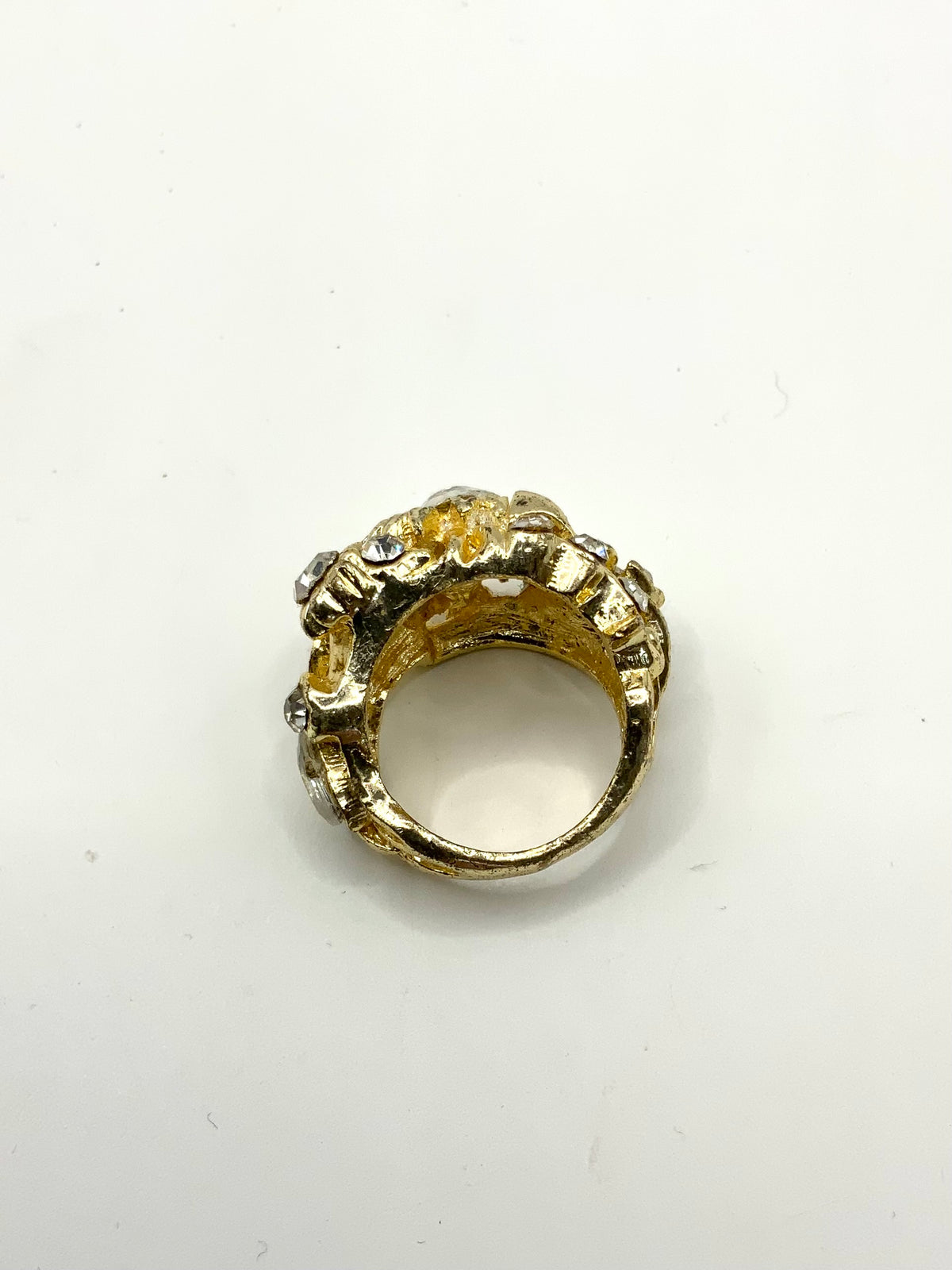 Large Faux Diamond Dress Ring