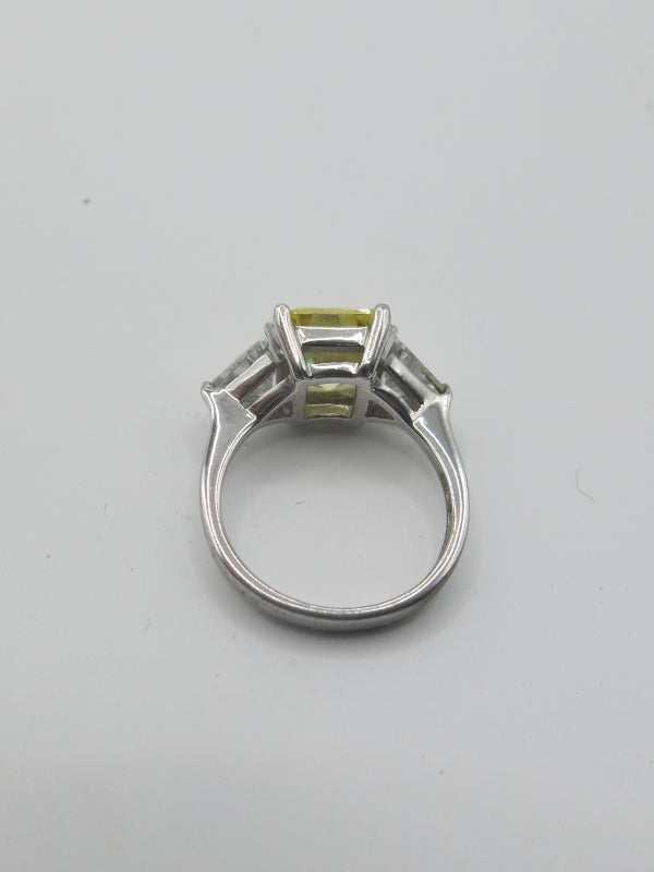 Charles Winston Citrine Canary Diamond Ring