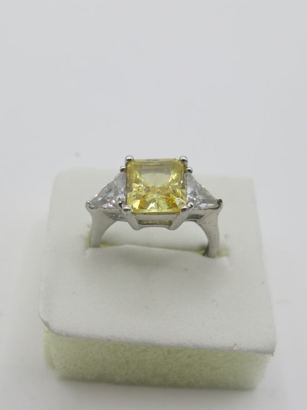 Charles Winston Citrine Canary Diamond Ring