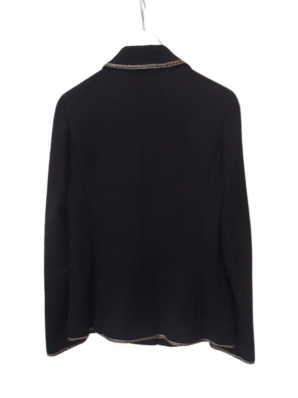 Chanel jacket back, blue vintage