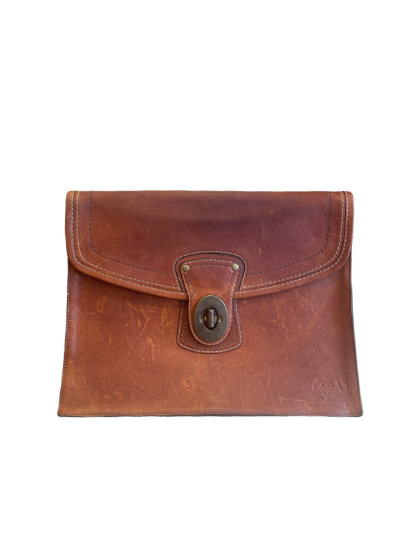 Coach tan leather document case