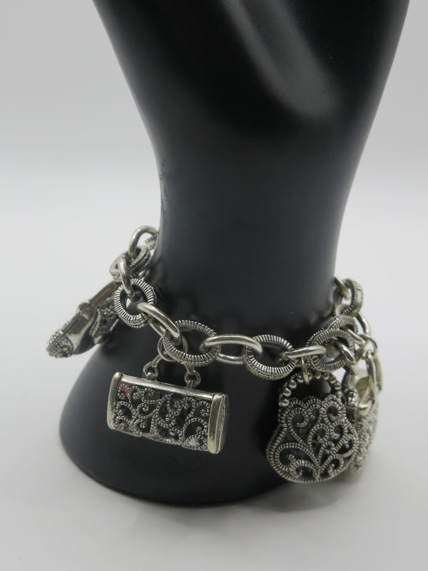 Filigree Handbag Charm Bracelet