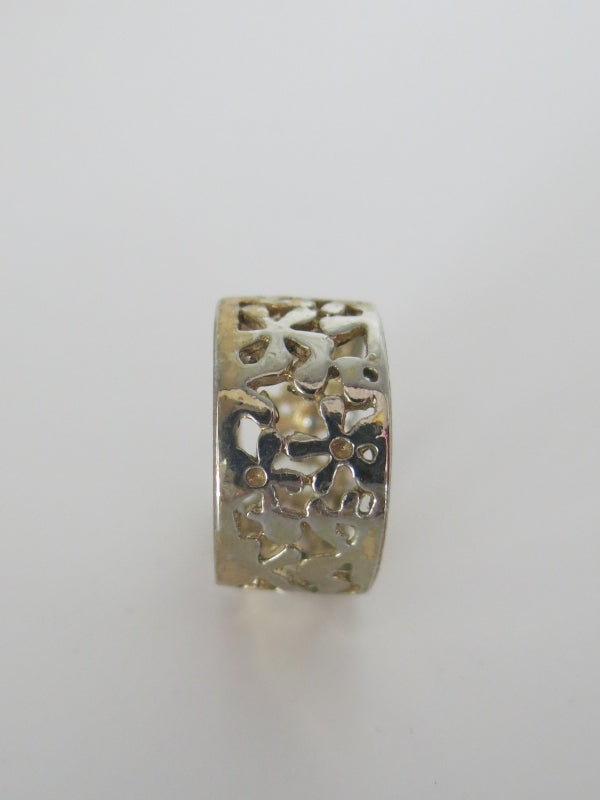 Filigree  Matt Gold Tone Cut Out Ring