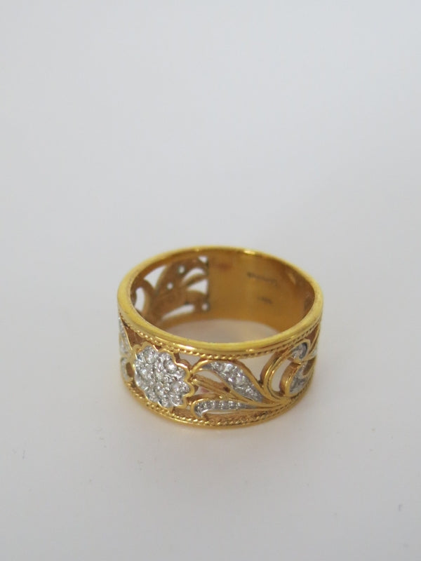 Filigree Gold Tone Ring