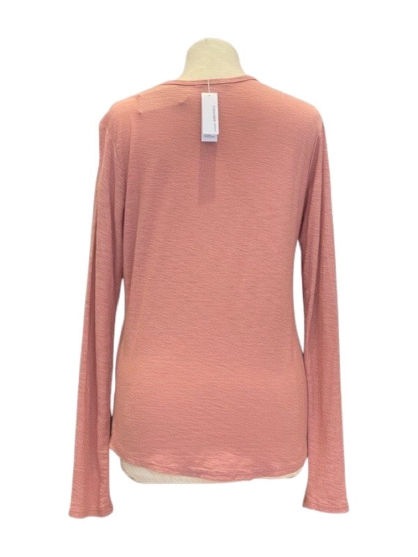 Burnt sienna long sleeve cotton modal T shirt back