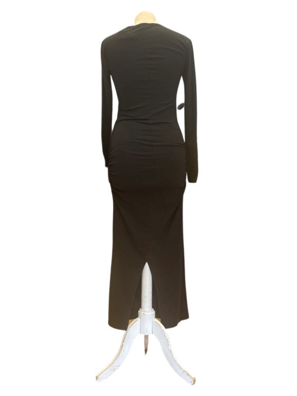 James perse ruched dress back  black