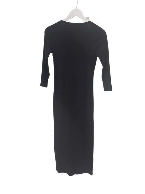 James perse Black cotton ribbed dress back