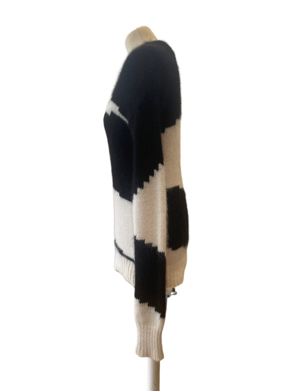 Joseph black and white jumper side view