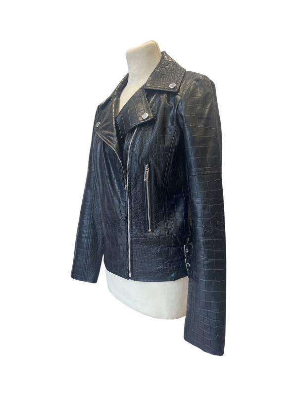 Karen Millen Faux Leather Croc Jacket