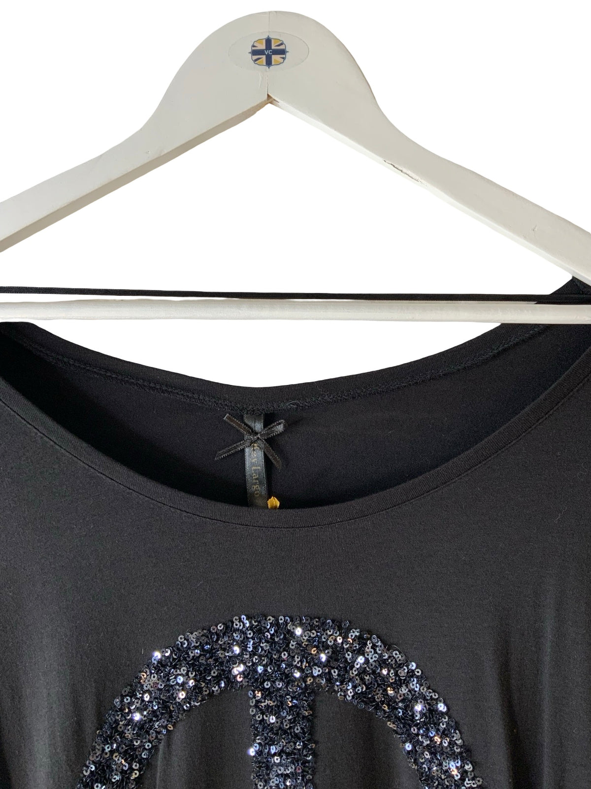 Key Largo Deluxe T Shirt with Sparkle Peace Sign