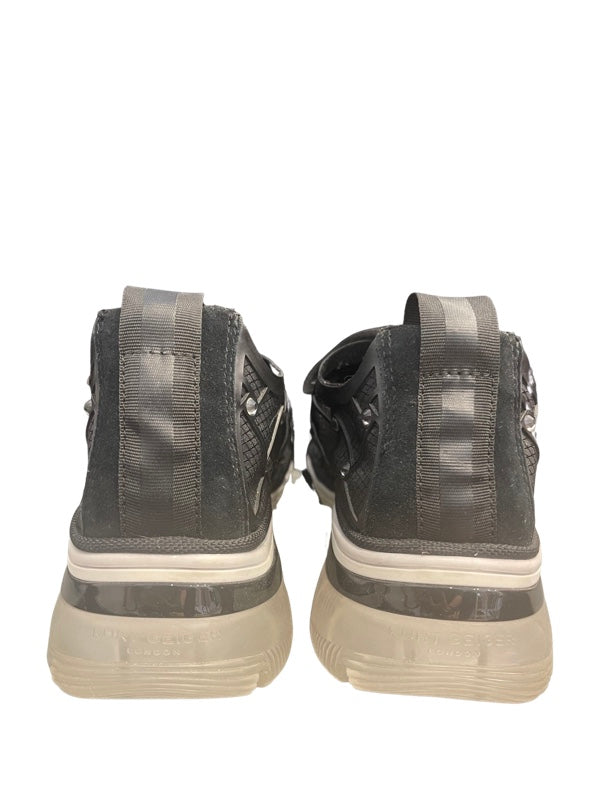 Chunky trainers with clear base black mesh top