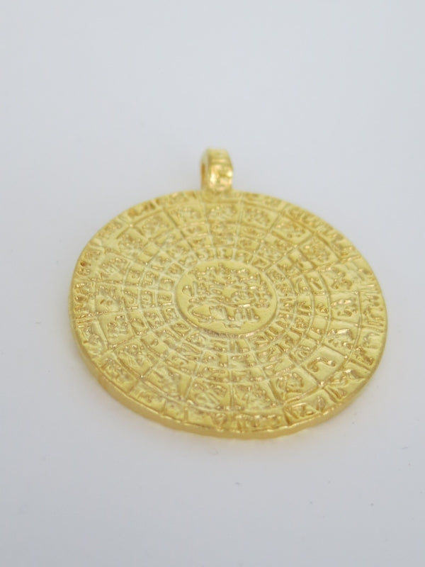 Large Phaistos Disk Medallion Pendant
