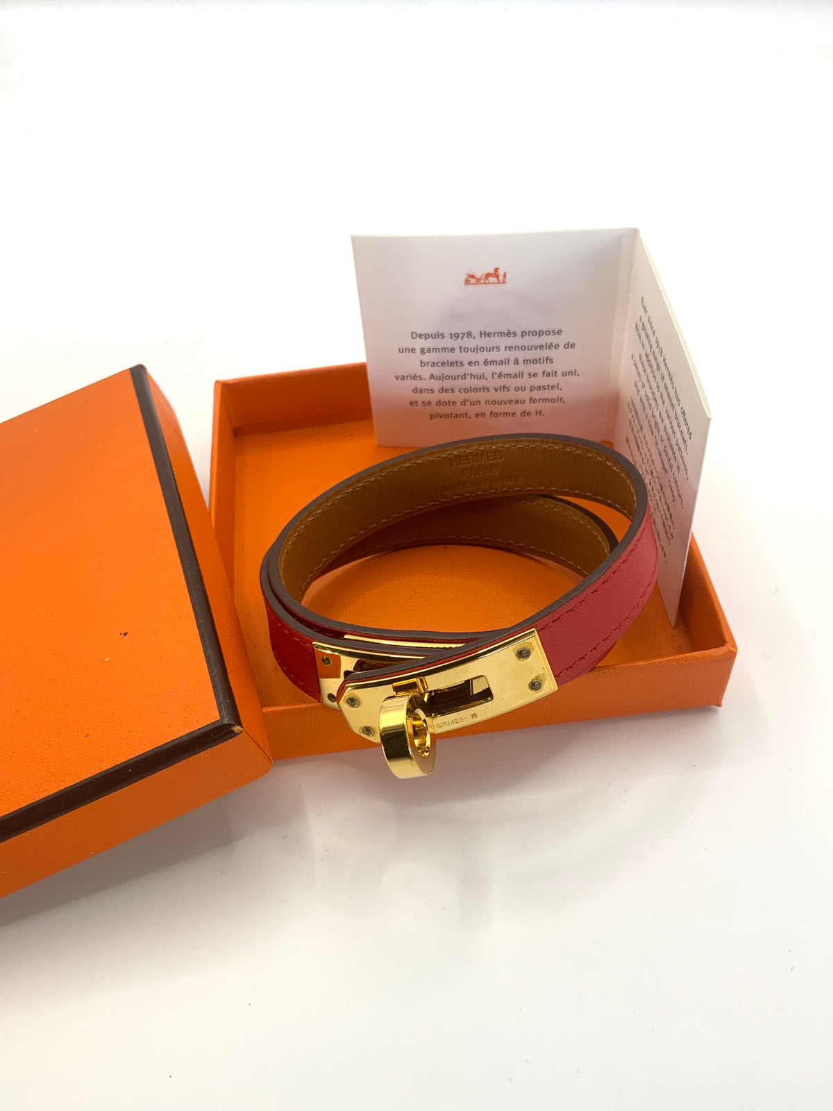 Hermes H Bracelet Red