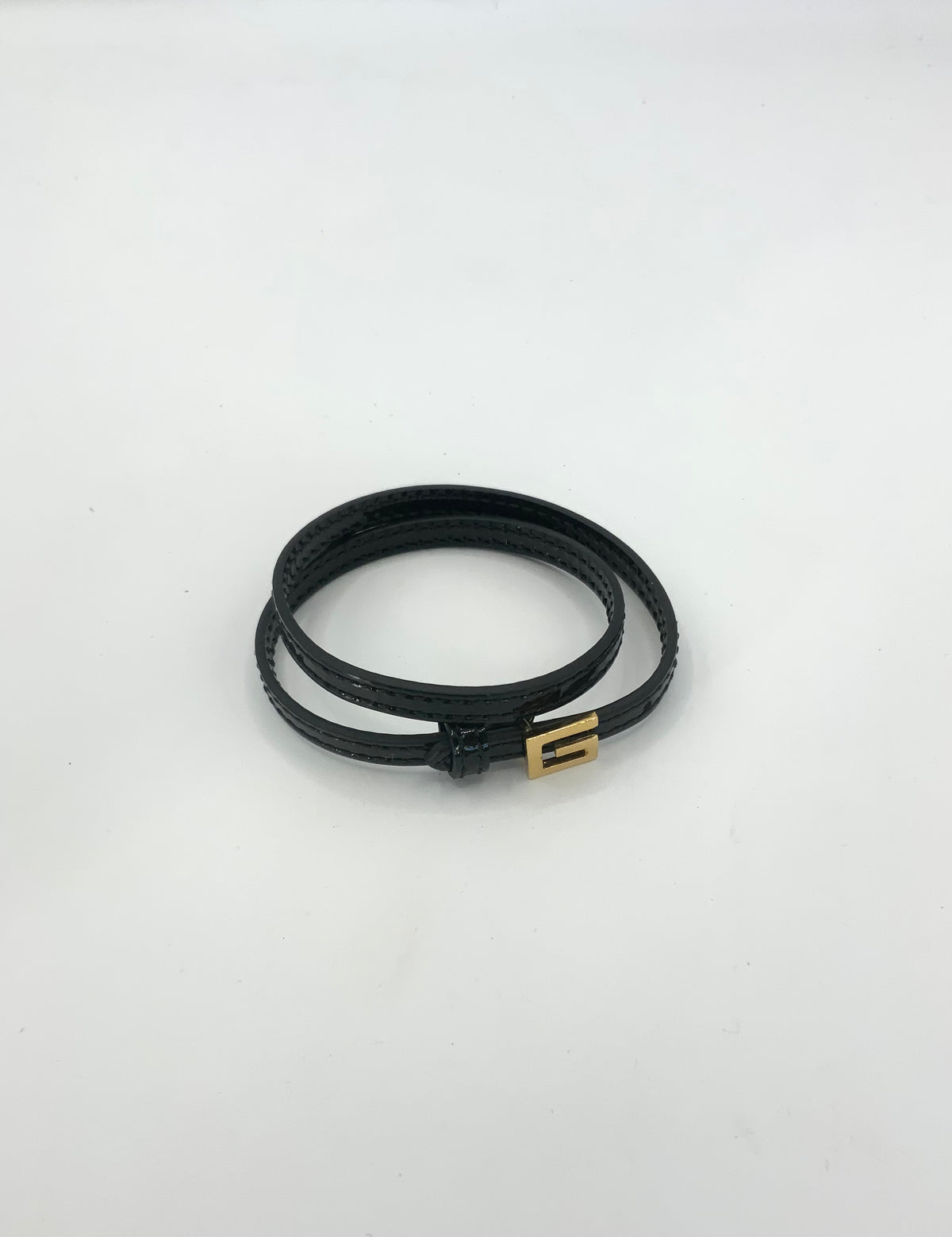 Gucci Interlocking Cuff Bracelet Black