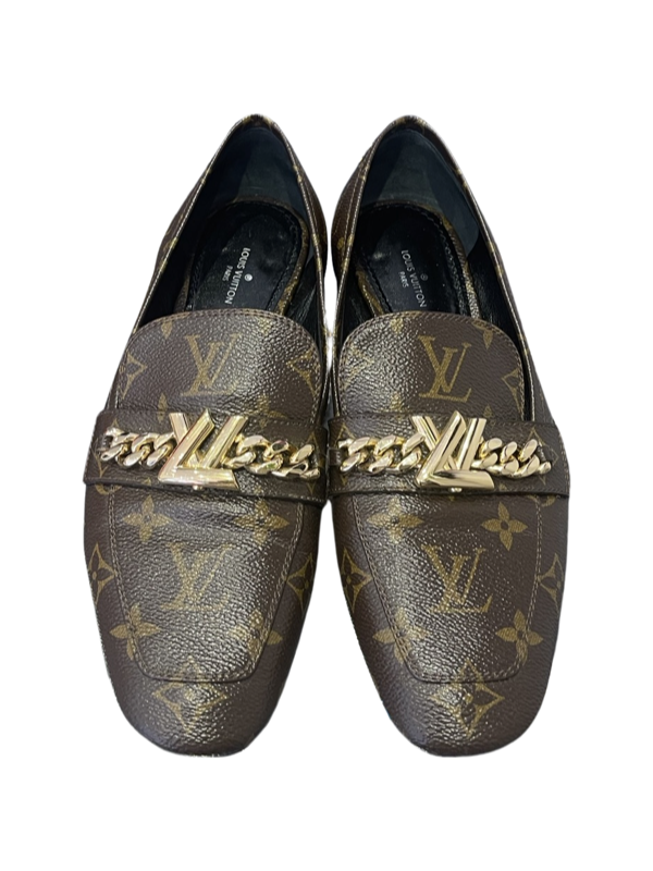 Louis Vuitton Monogram Dreamy Slippers LV Monogram Moccasins - Brown Flats,  Shoes - LOU394045