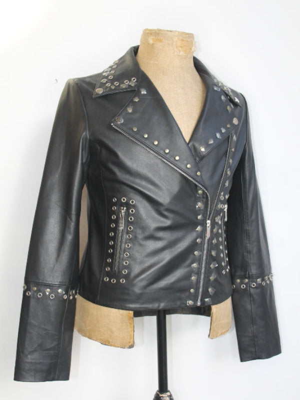 Oasis Studded Leather Jacket