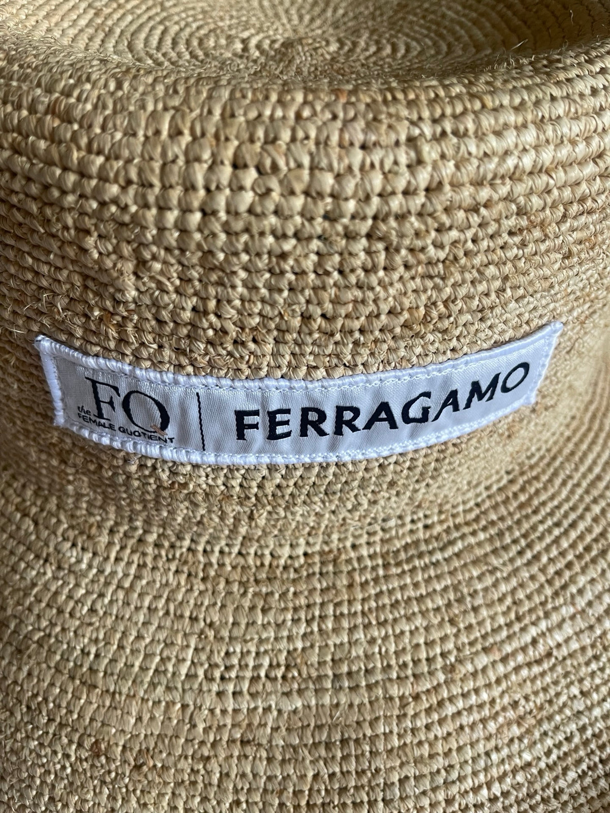 Ferragamo Straw Bucket Hat