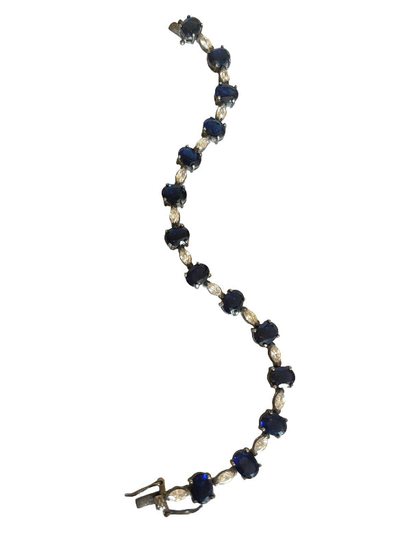 Suzanne Somers Sapphire and CZ Bracelet
