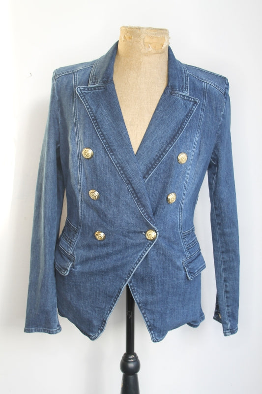 Toxik Stretch Denim Blazer Jacket