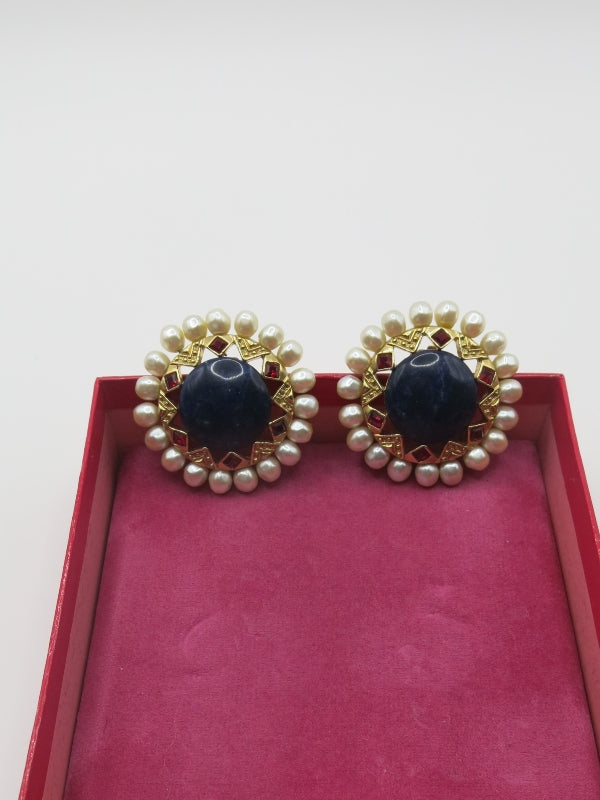 Butler and Wilson Lucite and Pearl Earrings