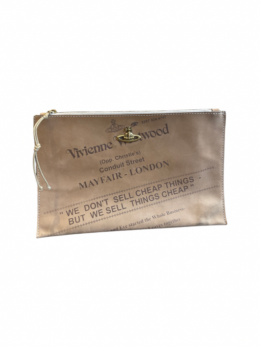 We Don’t sell cheap things Vivienne westward  leather clutch bag