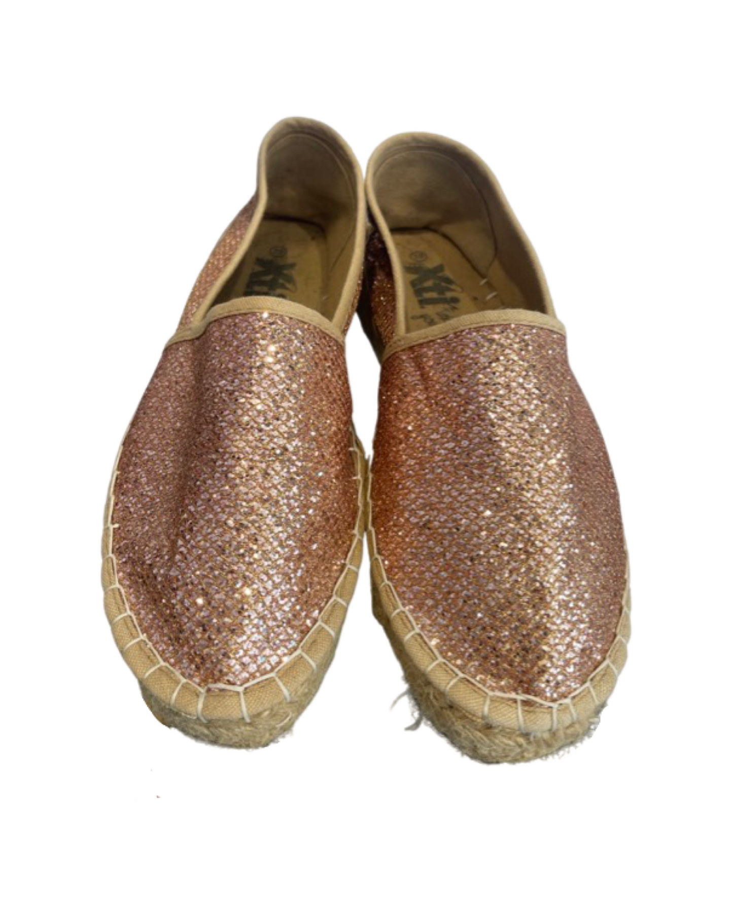 Bronze sparkle espadrilles new