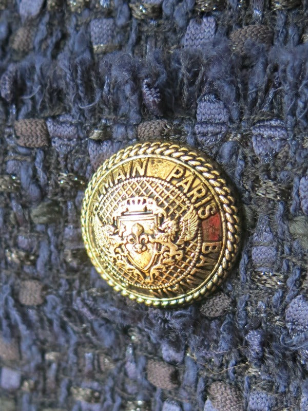 Balmain Boucle Jacket Gold Hardware