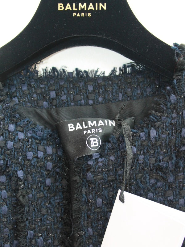Balmain Boucle Jacket Gold Hardware