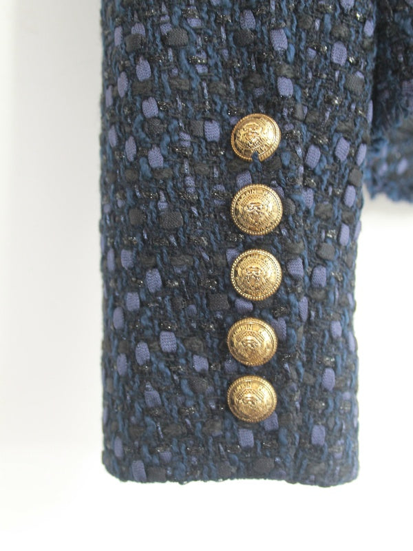 Balmain Boucle Jacket Gold Hardware
