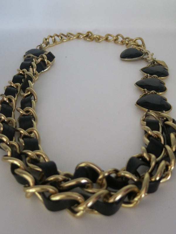 Alberta Ferretti Heart Chain Belt