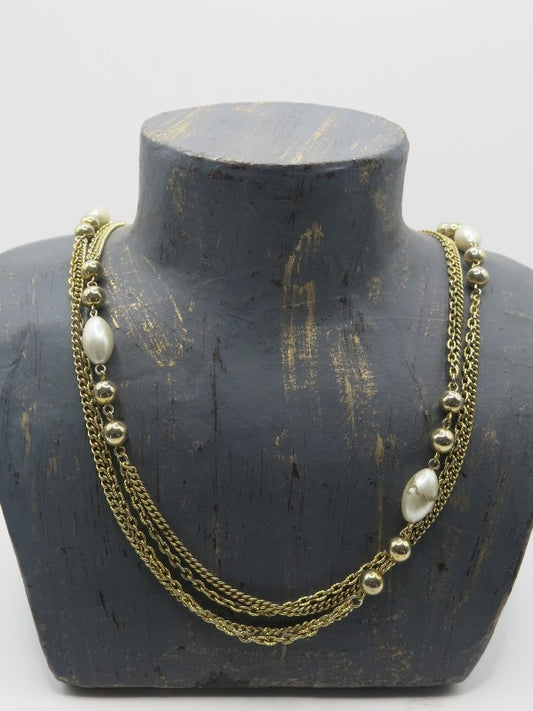 Boho Chunky Gold Beach Necklace