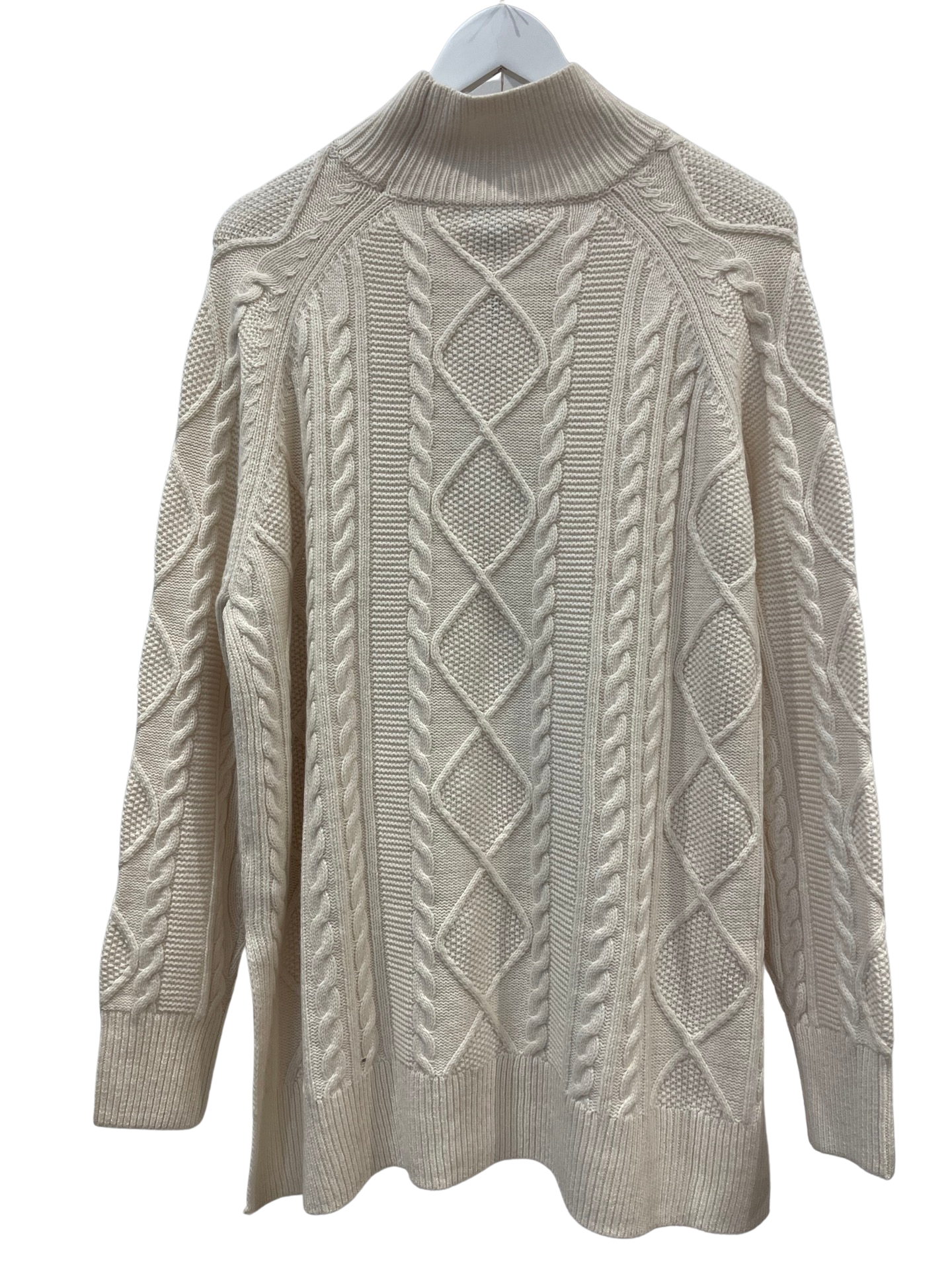 Reiss Nina Cashmere Blend Cable Sweater Cream
