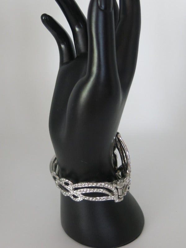 Camilla Flower Diamante Cuff