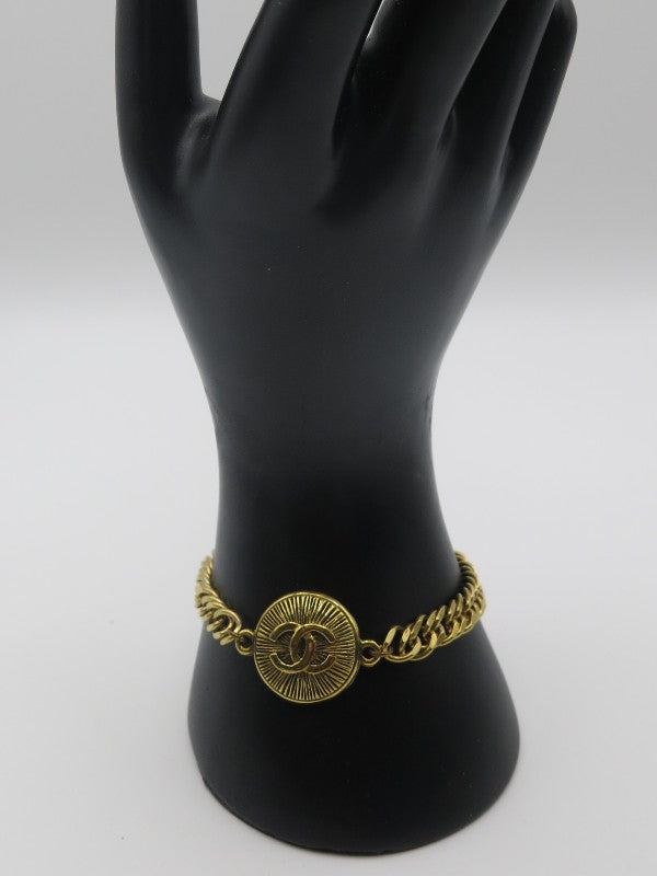 Gold Button Bracelet