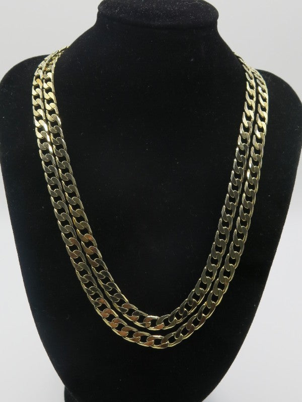 Gold Plated Link Curb Chain Necklace