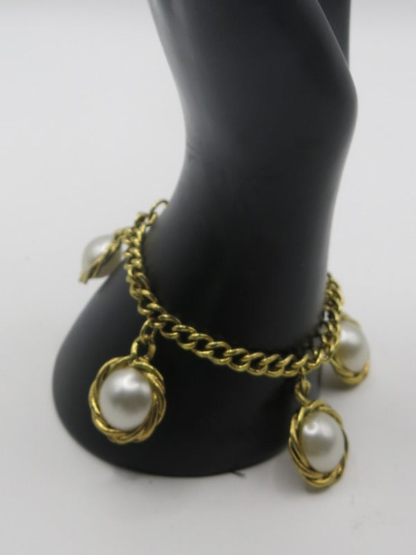Gold and Pearl Bracelet